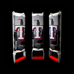 Texas Rangers Custom Beer Can Crusher